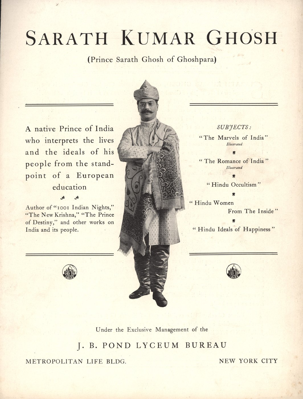 Vintage Indian-American ads: A 1910s lecture tour by an “Indian Prince”