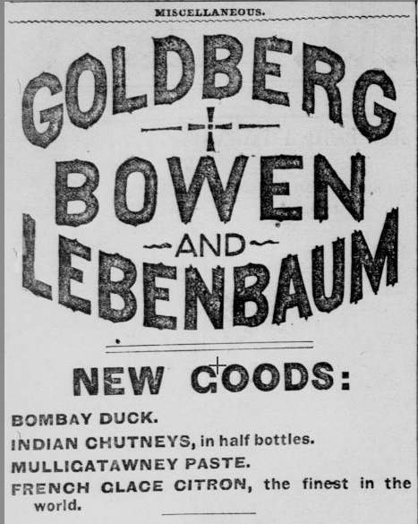 8 Indian chutney ads from 19th century San Francisco